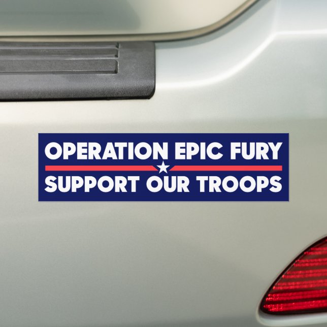 Operation Epic Fury Support Our Troops Iran War Autoaufkleber (Auf Auto)