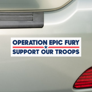 Operation Epic Fury Support Our Troops Iran War Autoaufkleber