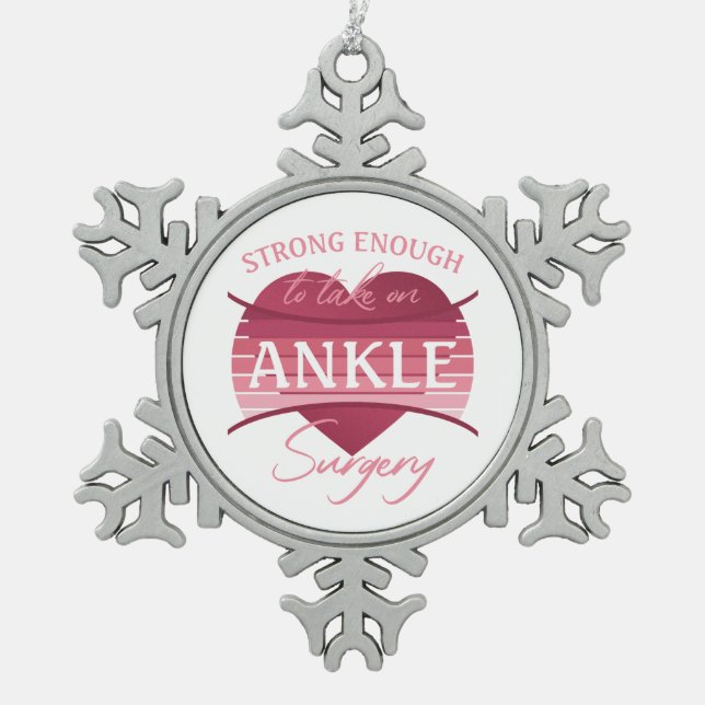 Operation Erholung für Frauen Schneeflocken Zinn-Ornament (Vorderseite)