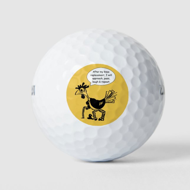 Operation für den Knie-Ersatz - Fun Quote Golfball (Vorderseite)
