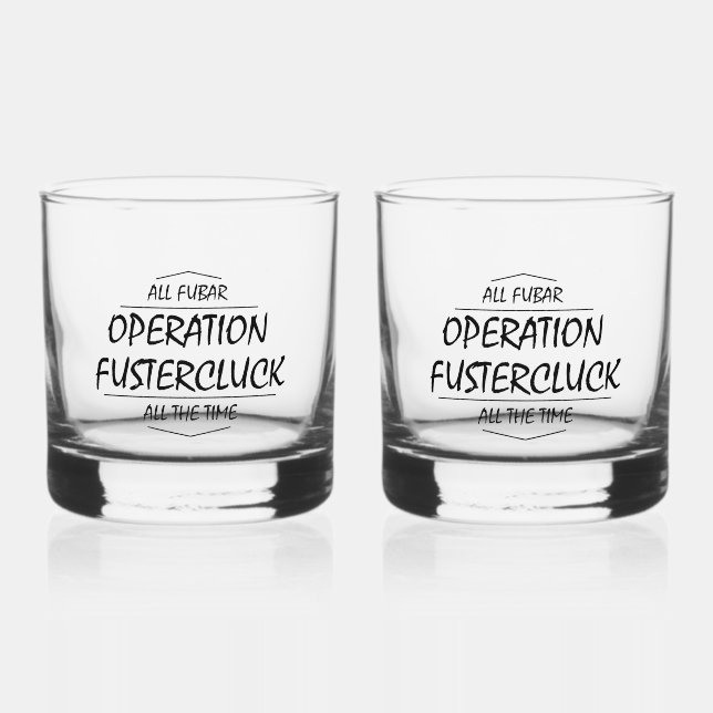 Operation Fustercluck Whiskyglas (Vorderseite)
