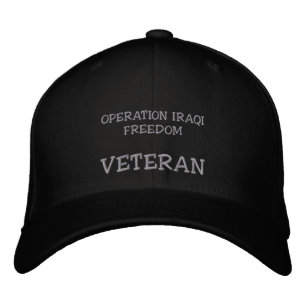 OPERATION IRAKIS FREEDOM, VETERAN BESTICKTE KAPPE