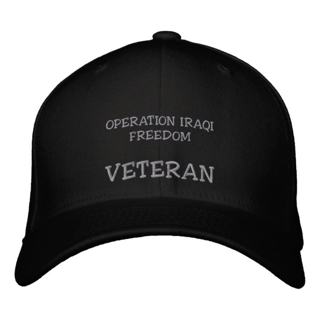 OPERATION IRAKIS FREEDOM, VETERAN BESTICKTE KAPPE (Vorderseite)