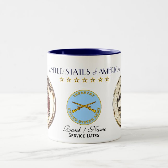 Operation irakische Freiheit-USA Zweifarbige Tasse (Mittel)