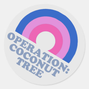 Operation Kokosbaum Kamala Harris 2024 Bisexuell Runder Aufkleber