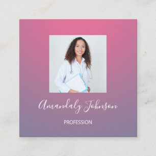 Operation Krankenpflege Custom Foto Ommbbre Quadratische Visitenkarte