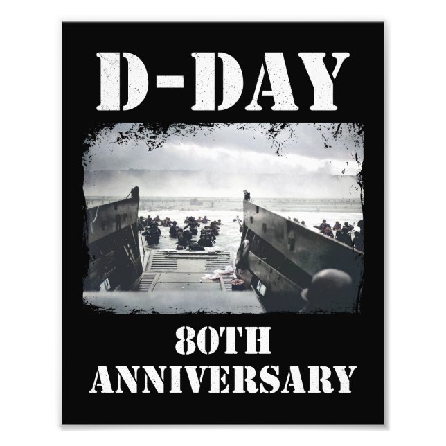 Operation Overlord 1944 D-Day 2024 Normandie Fotodruck (Vorne)