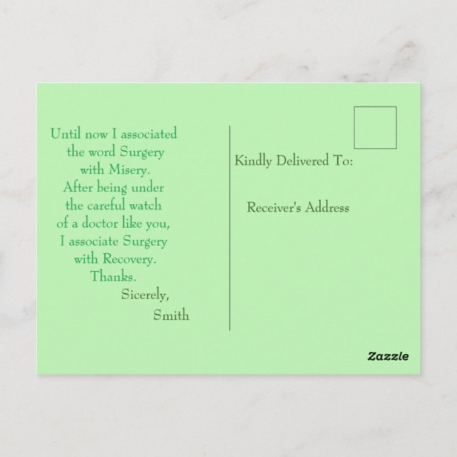 Operation Postkarte (Rückseite)