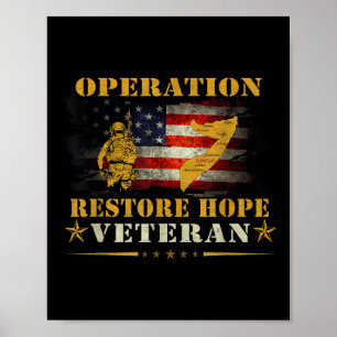 Operation Restore Hope Veteran Somalia Vintag Gif Poster