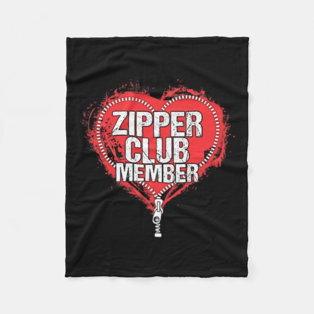 Operation Spaß Funny Zipper Club Mitglied Fleecedecke (Vorderseite)