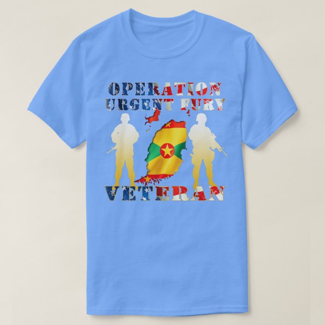 Operation Urgent Fury Combat Veteran Grenada Gesch T-Shirt (Design vorne)