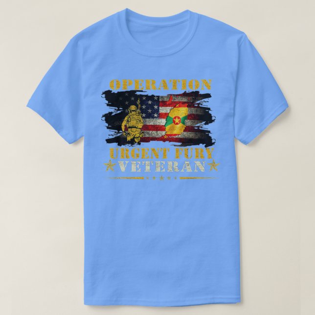 Operation Urgent Fury Combat Veteran Grenada Gesch T-Shirt (Design vorne)