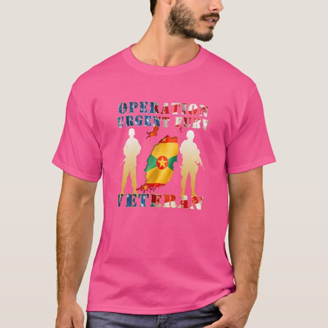 Operation Urgent Fury Combat Veteran Grenada T-Shirt (Vorderseite)