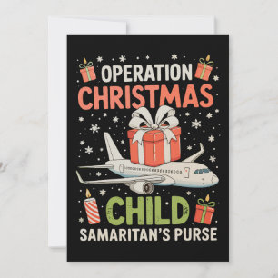 Operation Weihnachts Kind Smaritan's Purse Xmas Feiertagskarte