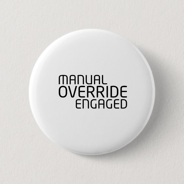 Operational Status Minimalistische Typografie  Button (Vorderseite)
