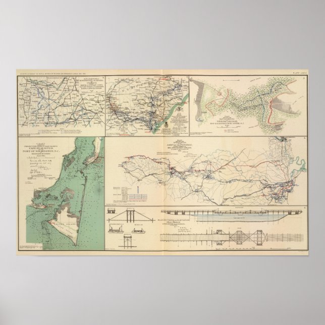 Operationen der Potomac-Armee Poster (Vorne)