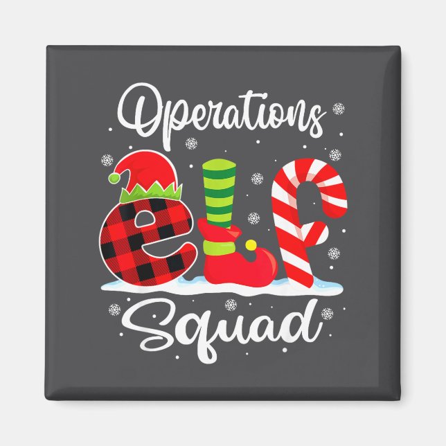 Operations Elf Squad Christmas Manager Matching X- Magnet (Vorne)
