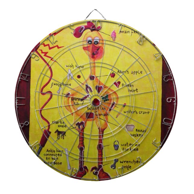 Operations-Gummi-Huhn Dartscheibe (vorne)