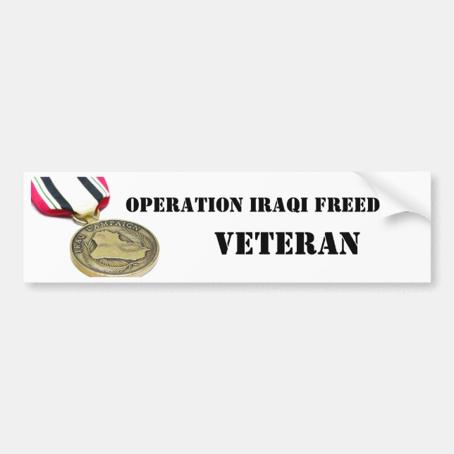 Operations-irakischer Freiheits-Veteran Autoaufkleber (Vorne)