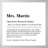 Operations Research Analyst Personalisiert Gift Po