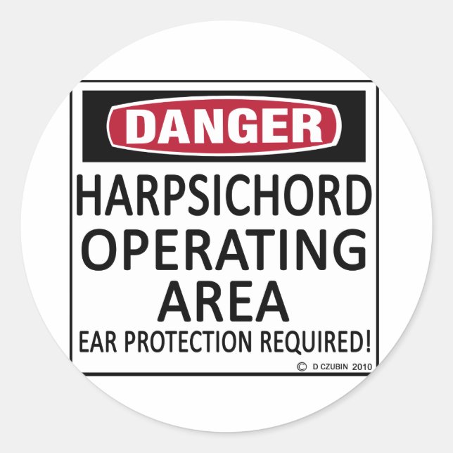 Operationsareal Cembalo Runder Aufkleber (Vorderseite)