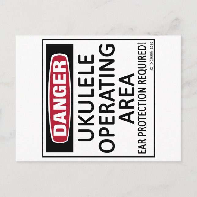 Operationsgebiet Ukulele Postkarte (Vorderseite)