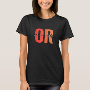 Operationssaal Krankenschwester Moderne Typografie T-Shirt
