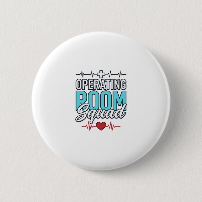 Operationssaal-Team Chirurgie-Team-Shirt-Design_1 Button (Vorderseite)
