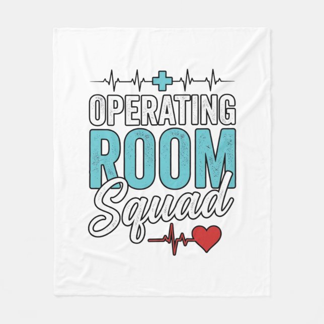 Operationssaal-Team Chirurgische Krankenschwester  Fleecedecke (Vorderseite)