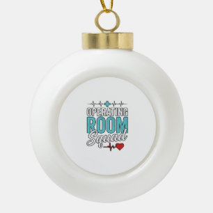 Operationssaal-Team Chirurgische Krankenschwester  Keramik Kugel-Ornament