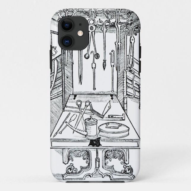 Operationstisch und chirurgische Instrumente, von Case-Mate iPhone Hülle (Rückseite)