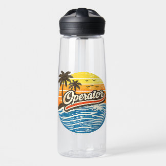 Operator Retro Sunset Design Trinkflasche