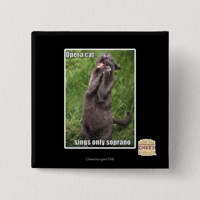 Opern-Katze Button (Vorderseite)