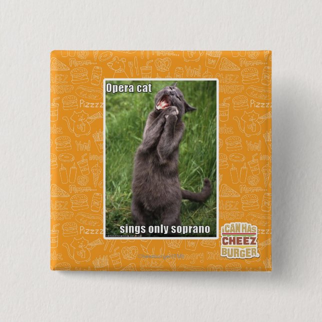Opern-Katze Button (Vorderseite)