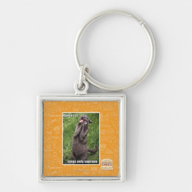 Opern-Katze Schlüsselanhänger (Vorne)