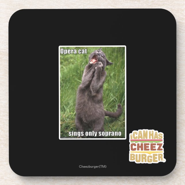 Opern-Katze Untersetzer (Vorderseite)