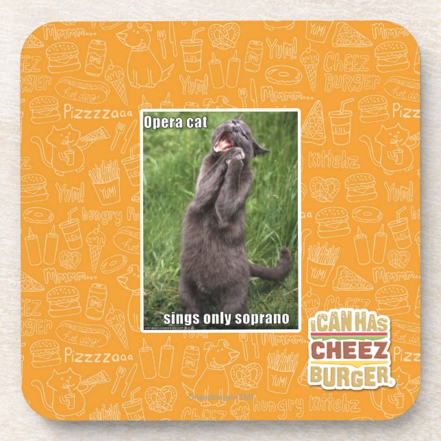 Opern-Katze Untersetzer (Vorderseite)