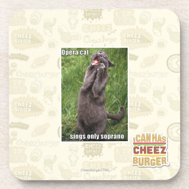 Opern-Katze Untersetzer (Vorderseite)
