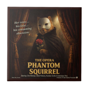 Opern-Phantom-Eichhörnchen-Parodie Fliese