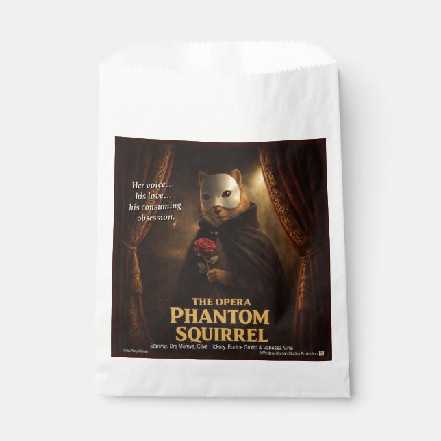 Opern-Phantom-Eichhörnchen-Parodie Geschenktütchen (Vorderseite)