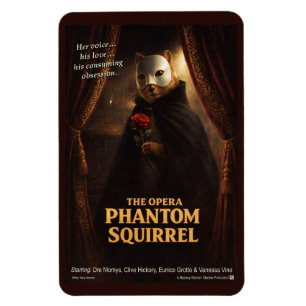 Opern-Phantom-Eichhörnchen-Parodie Magnet