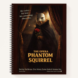 Opern-Phantom-Eichhörnchen-Parodie Notizbuch