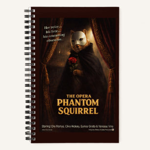 Opern-Phantom-Eichhörnchen-Parodie Notizbuch
