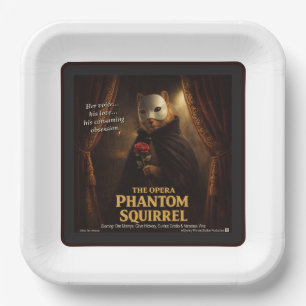 Opern-Phantom-Eichhörnchen-Parodie Pappteller