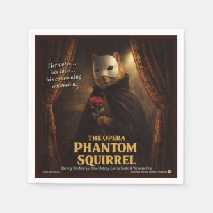 Opern-Phantom-Eichhörnchen-Parodie Serviette