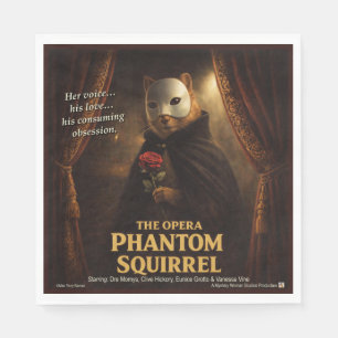 Opern-Phantom-Eichhörnchen-Parodie Serviette