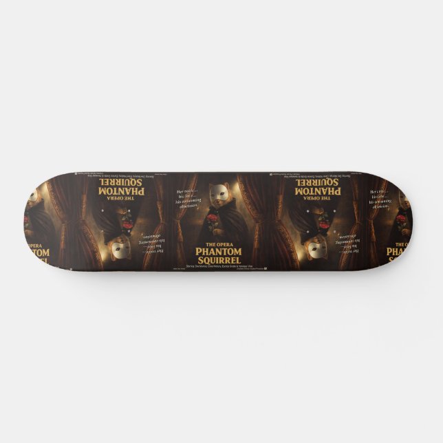 Opern-Phantom-Eichhörnchen-Parodie Skateboard (Horizontal)