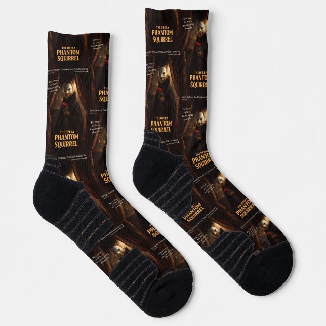 Opern-Phantom-Eichhörnchen-Parodie Socken (Rechts)