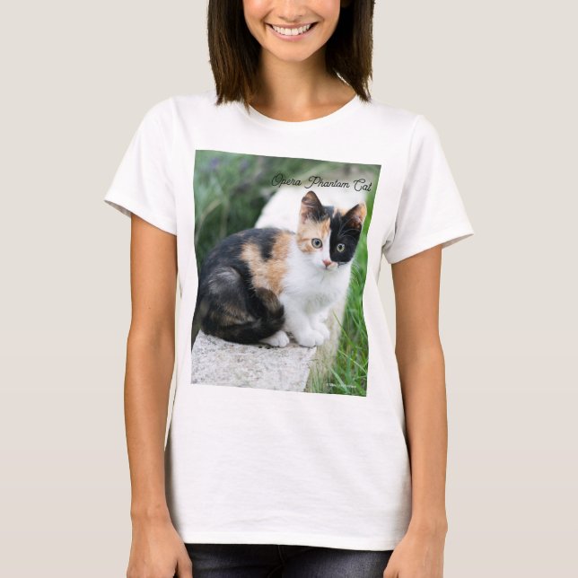 Opern-Phantom-Katze T-Shirt (Vorderseite)