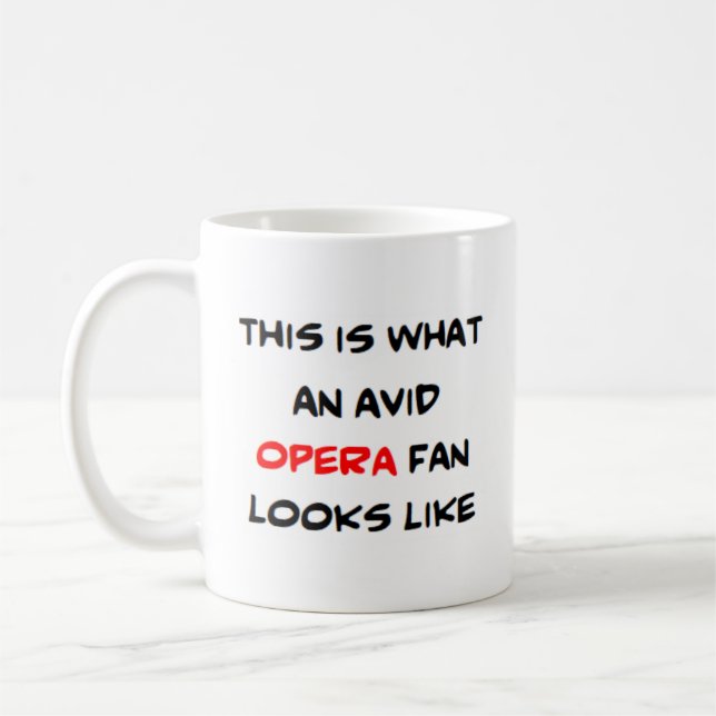 Opernfan, avid kaffeetasse (Links)